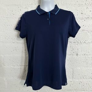 Sperry Top-sider Womens Polo Top M Blue Short Sleeve STS-35 AA16